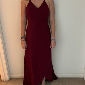 LULUS large floor length wrap dress.